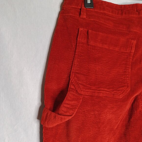 Judy Blue Corduroy Pants Womens 32 Deep Red Slim Fit Carpenter Utility Gorpcore - Picture 7 of 12